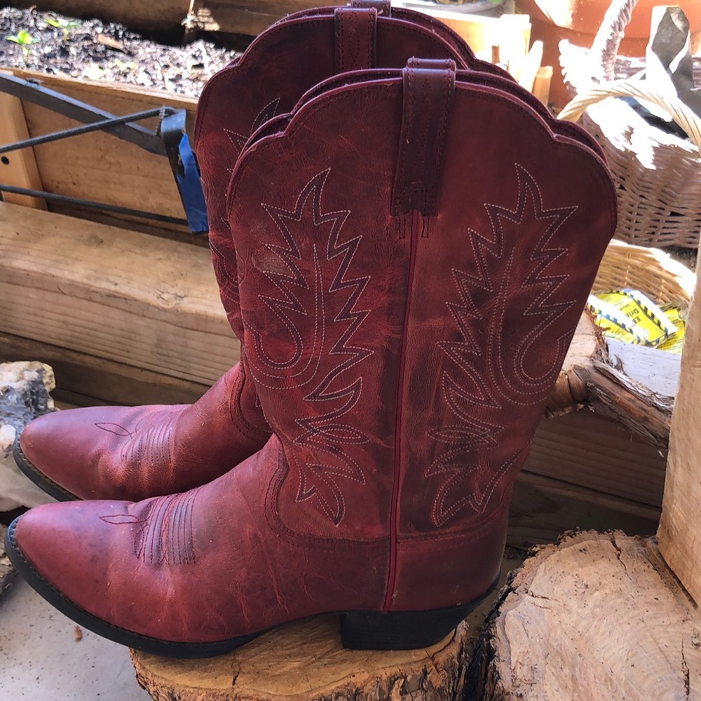 ARIAT Red COWBOY BOOTS WOMENS